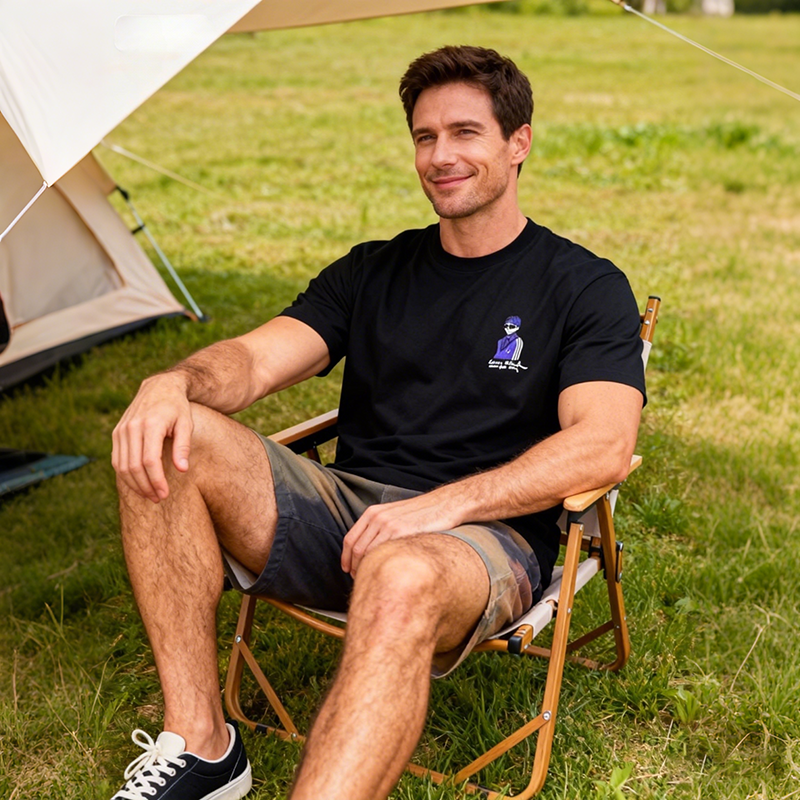 omaiga Men's round neck T-shirt 518761