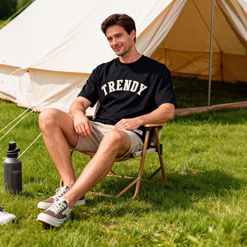 omaiga Men's round-neck T-shirt 380809