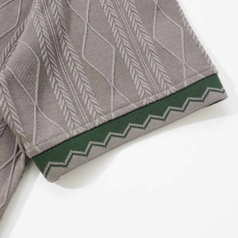 omaiga Men's Sweater Polo Shirt 518601