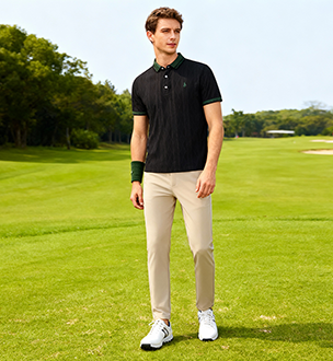 omaiga Men's Sweater Polo Shirt 518601