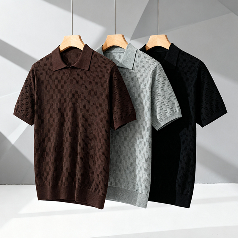 omaiga Men's Sweater Polo Shirt 530721