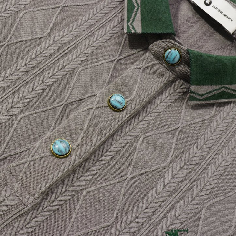 omaiga Men's Sweater Polo Shirt 518601