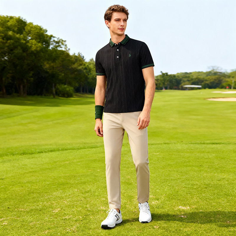 omaiga Men's Sweater Polo Shirt 518601