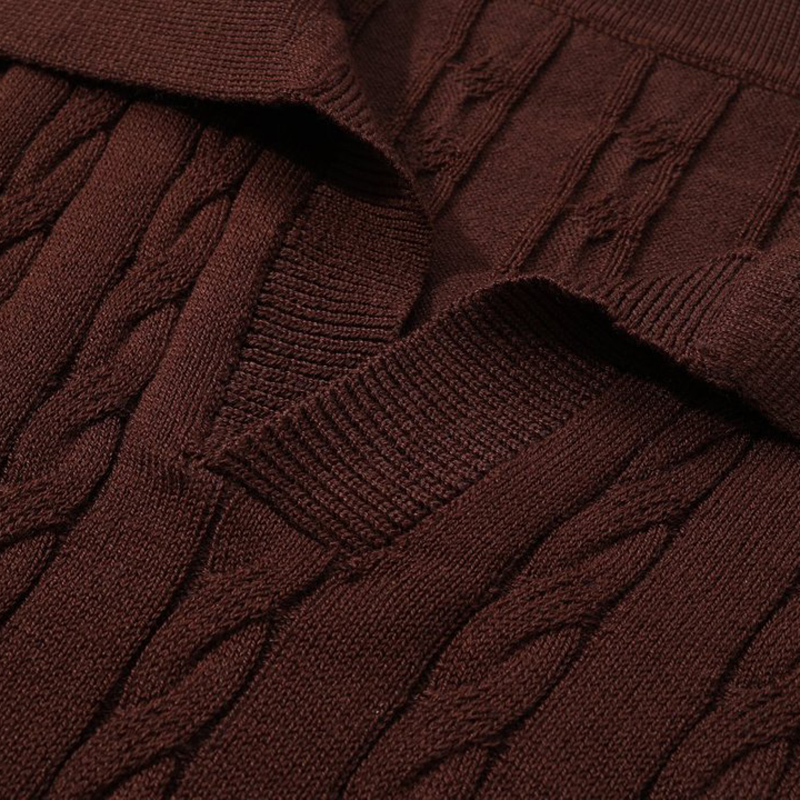 omaiga Men's Sweater Polo Shirt 530732