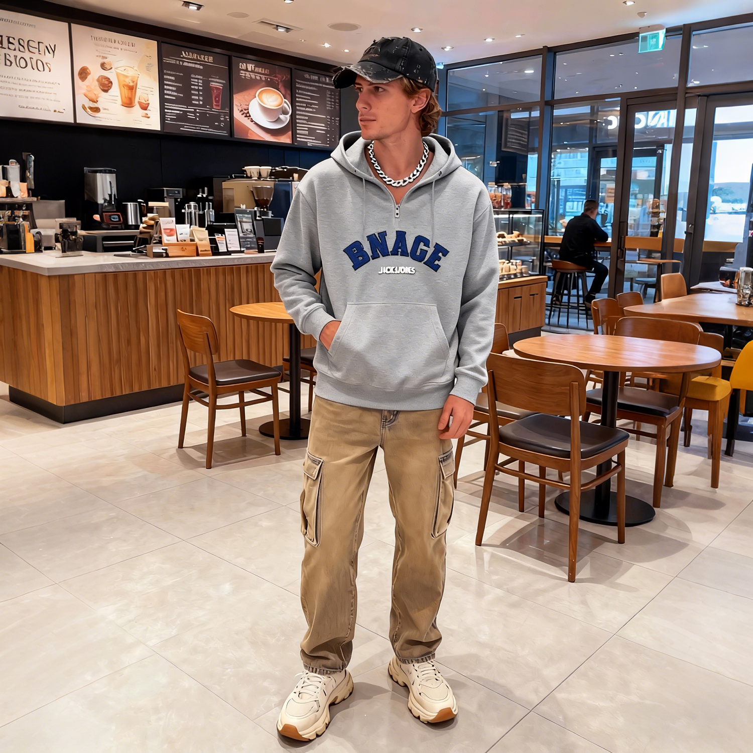 omaiga Men's Hoodies & Sweatshirts 520615