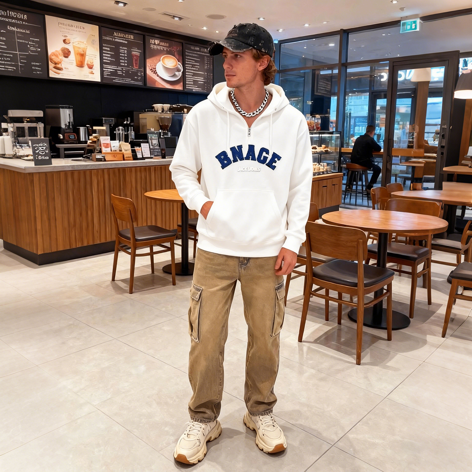 omaiga Men's Hoodies & Sweatshirts 520615