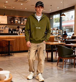 omaiga Men's Hoodies & Sweatshirts 520615