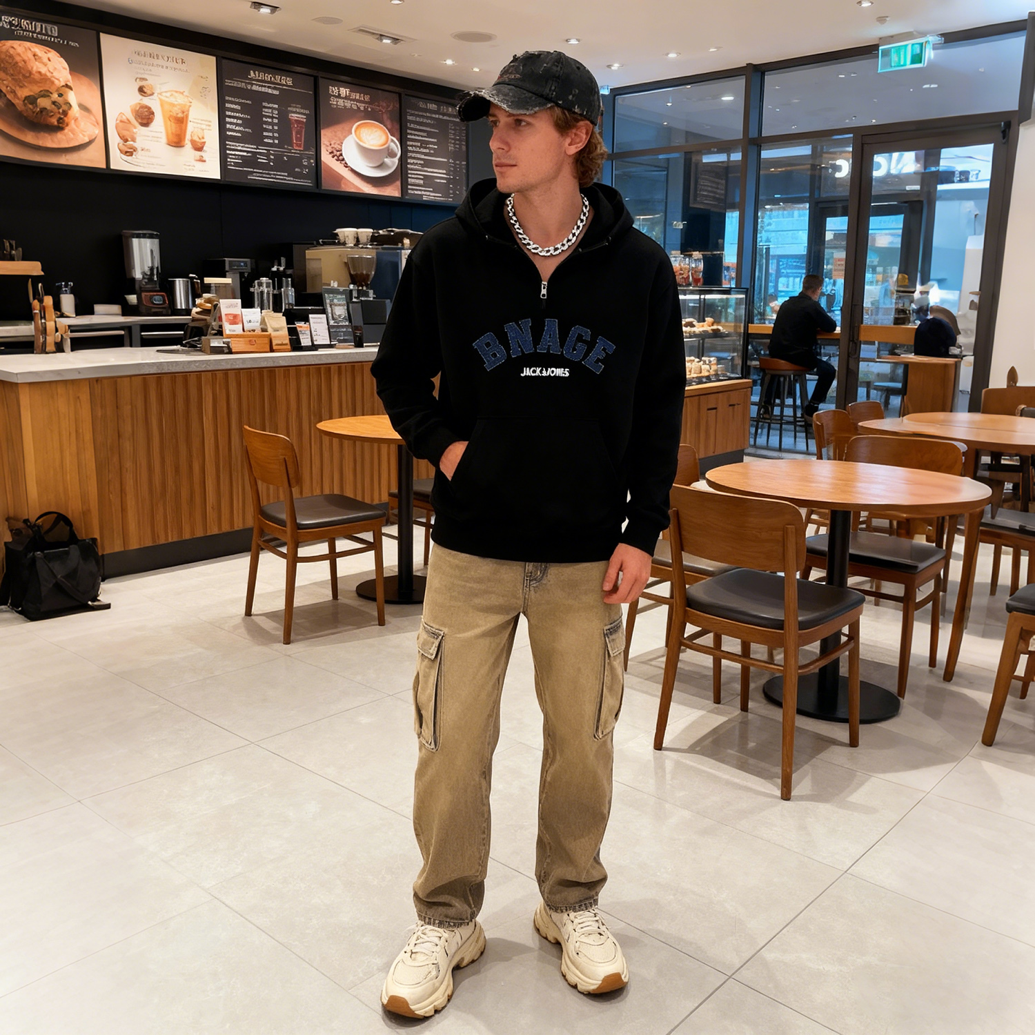 omaiga Men's Hoodies & Sweatshirts 520615