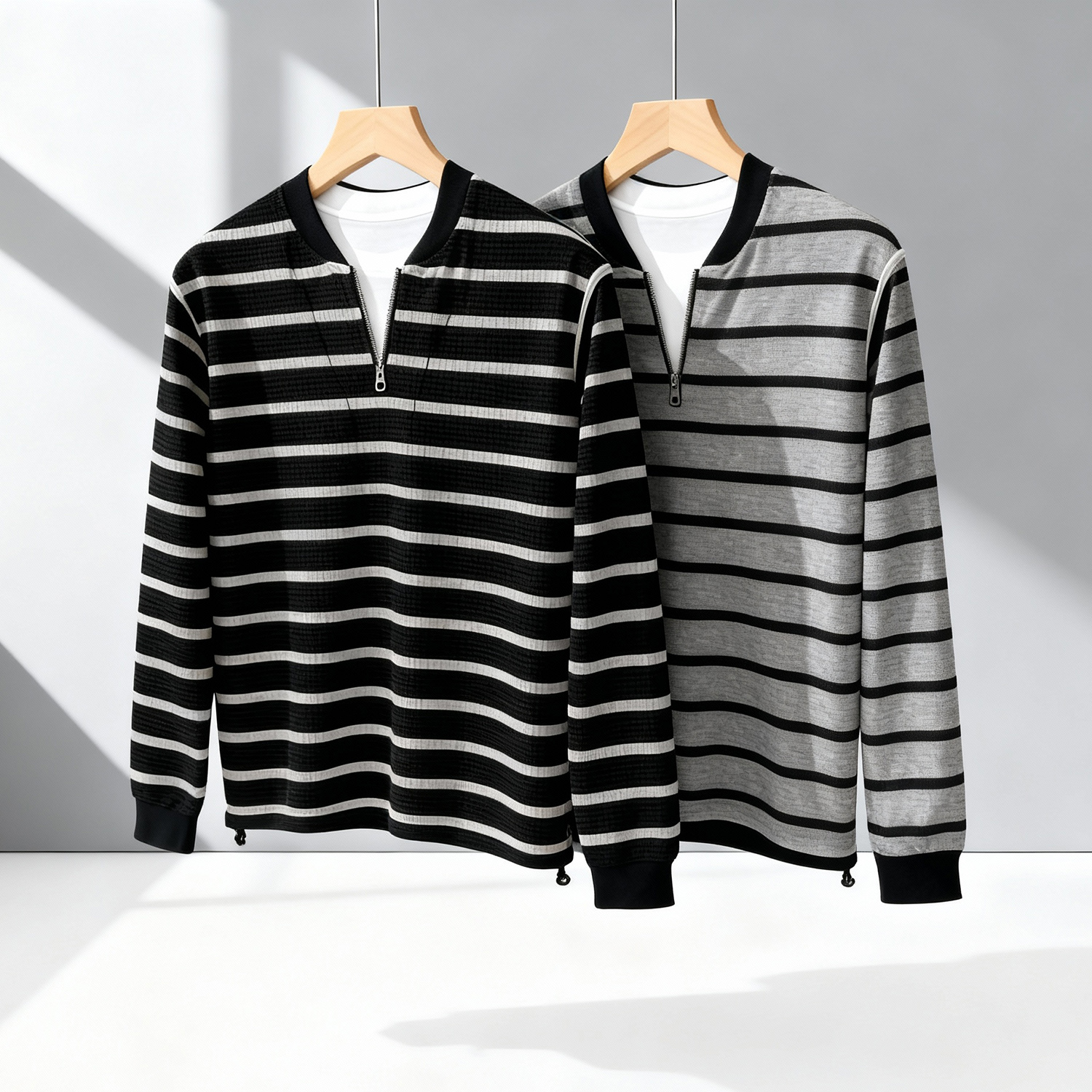 Omaiga Men's Two-Piece Striped Sweatshirt 466003